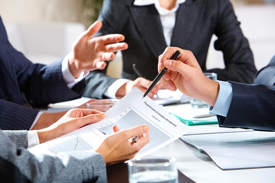 Group of business people discussing Estate Planning in Glendale